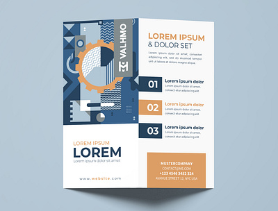 Brochure Design Valhmo Blue brochure brochure design creative creativity design designer flyer flyer design graphic design minimal modern typography