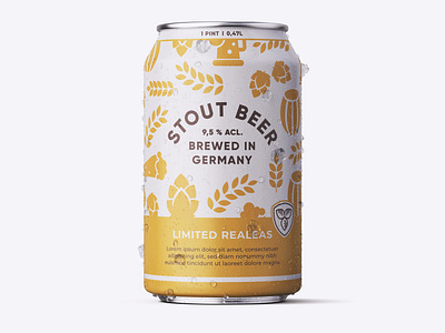 Beer Can German Stout beer beer can beer label brewery can creative creativity design designer label label design labeldesign modern typography