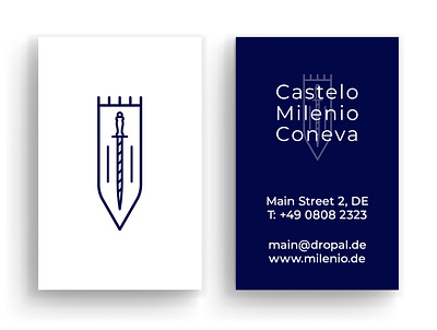 Business Card Castelo Milenio Coneva business card business card design business cards businesscard castle creative creativity design designer graphic design minimal modern typography