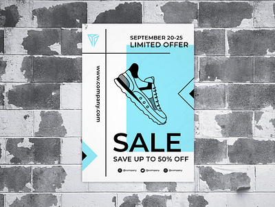 Poster Design Sneaker Sale creative creativity design designer graphic design minimal modern poster poster design sale sneaker typography