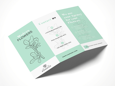 Brochure Design Modern Flowers