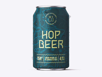 Beer Can Hop Beer beer beer can beer label brewery creative creativity design designer graphic design label label design labeldesign modern typography