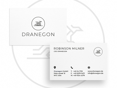 Business Card Dranegon business card business card design business cards businesscard card creative creativity design designer graphic design minimal modern typography
