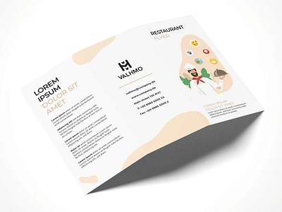 Brochure Design Restaurant brochure brochure design creative creativity design designer flyer flyer design illustration modern restaurant trifold brochure typography