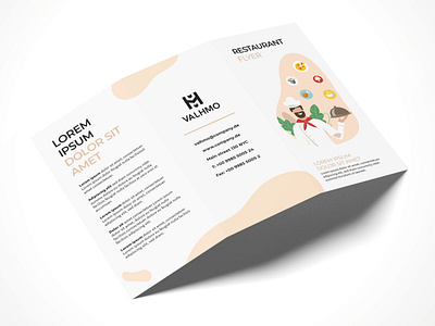 Brochure Design Restaurant brochure brochure design creative creativity design designer flyer flyer design illustration modern restaurant trifold brochure typography