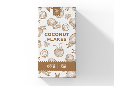 Package Design Coconut Flakes coconut creative creativity design designer label label design labels modern package package design packaging packaging design typography