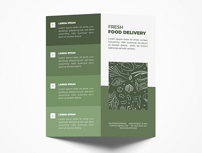 Brochure Design Fresh Food Delivery brochure brochure design creative creativity design designer flyer flyer design graphic design graphic artist modern trifold brochure typography