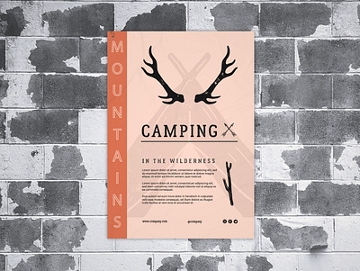 Poster Design Camping camping creative creativity design designer graphic design minimal modern poster poster art poster design posters typography