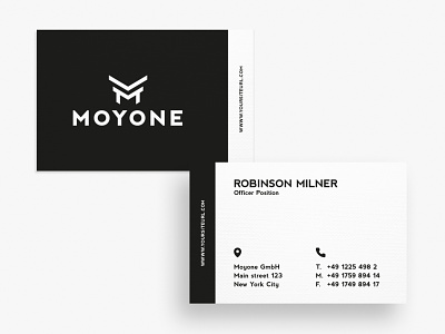 Business Card Moyone business card business card design business cards businesscard creative creativity design designer graphic design minimal modern typography