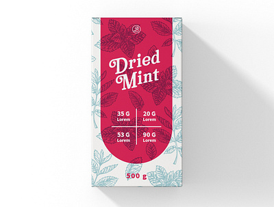 Package Design Dried Mint creative creativity design designer label label design labeldesign labels modern package package design packaging packaging design typography