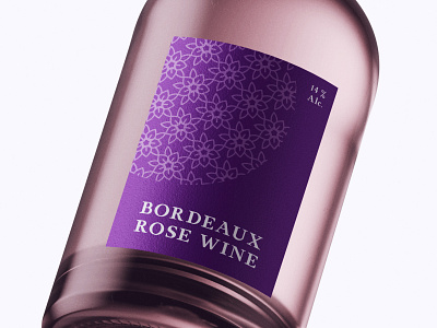 Bottle Design Bordeaux Rose Wine bottle bottles creative creativity design designer label label design labeldesign labels modern typography wine wine label
