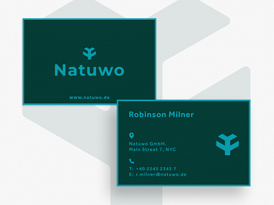 Business Card Natuwo brand identity branding branding design business card business card design businesscard card design creative creativity design designer graphic design identity logo minimal modern print design typography visual identity