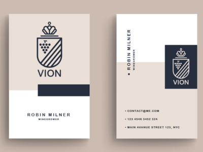 Winegrower Vion business card design business card illustration branding design brand vector typography modern minimal logoinspiration logodesigner logo design logo graphic design graphic artist designer design creativity creative branding