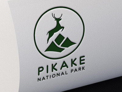 Logo National Park Pikake branding creative creativity dailylogochallenge deer design designer graphic design graphic artist logo logo design logodesigner logoinspiration minimal modern mountain national park national parks park typography