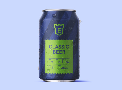 Classic Beer Can beer beer can brewery can creative creativity design designer graphic design logo modern typography