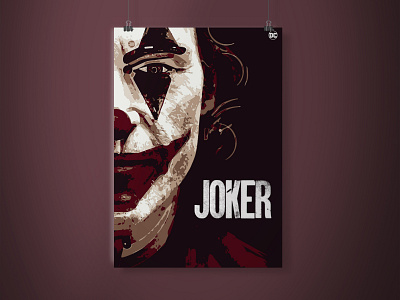 Joker Poster batman creative creativity dc dc comics design designer face film film poster joker modern poster poster design typography