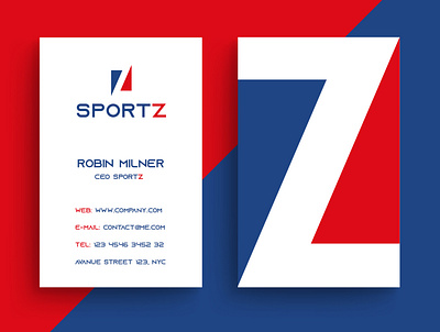 Business Card Sportz business card business card design creative creativity design designer graphic artist minimal modern sport sports typography