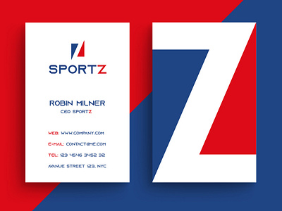 Business Card Sportz business card business card design creative creativity design designer graphic artist minimal modern sport sports typography