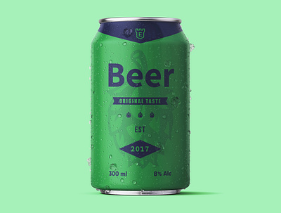 Original Beer Can beer beer can brewery can can design creative creativity design designer graphic design graphic artist modern typography