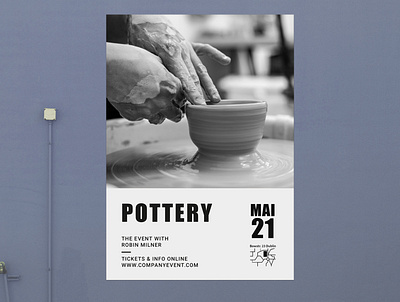 Pottery Event Poster creative creativity design designer event graphic design graphic artist modern poster poster design pottery typography