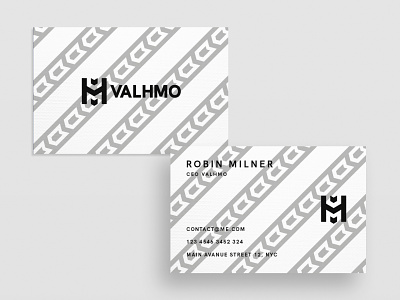 Business Card Valhmo business card design business cards creative creativity design designer graphic design graphic artist minimal modern typography visitingcard