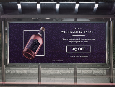 Banner Basaro banner banner ad banner design banners creative creativity design designer graphic design modern typography wine