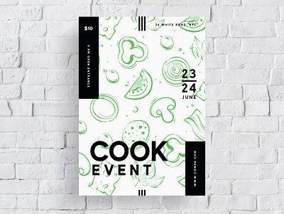 Poster Cook Event cook cooking creative creativity design designer graphic design minimal modern poster poster design typography