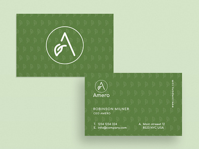 Business Card Amero business card business card design business cards creative creativity design designer graphic design minimal modern typography visiting card design