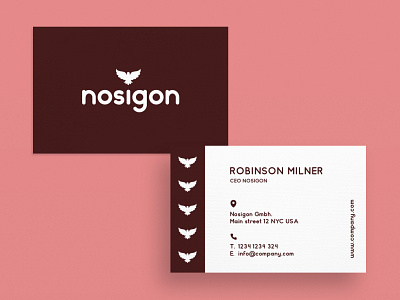 Business Card nosigon business business card business card design creative creativity design designer graphic design graphic artist minimal modern typography