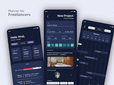 Planner for Freelancers design graphic design ui uiux ux design vector