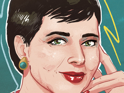 Isabella Rossellini editorial illustration isabella rossellini likeness likeness illustration portrait