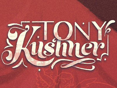 Tony Kushner cover editorial hand lettering illustration