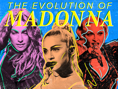 The Evolution of Madonna ad andy warhol color madonna music pop music poster