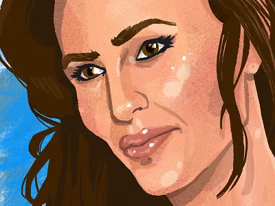 Jennifer Garner celebrity editorial illustration ipad pro jennifer garner likeness procreate