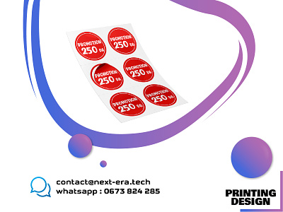 Printing Design Promotion Price Label graphic design illustration label logo packaging printing product promotion