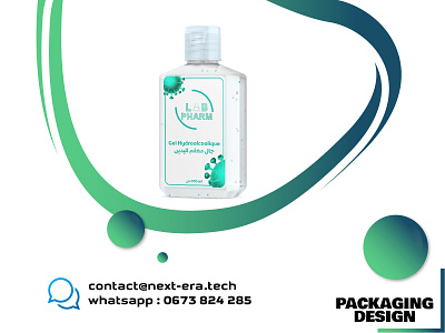 Packaging Design Medical Label antibacterial branding corona covid design gel graphic design hydroalcoholic hydroalcoolique illustration medical packaging plastic