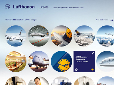 Assets Thumbnail View asset mangment design digital lufthansa ui user experience ux web