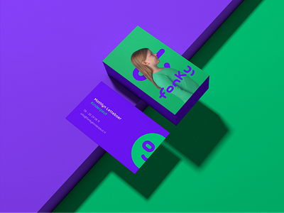 Branding Identity Fonky branding businesscard colorscheme green logotype purple