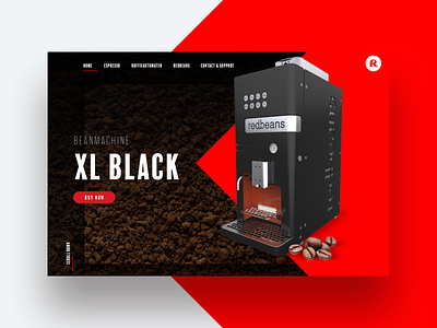 Coffee, coffee, coffee beans black clean coffee dark interface red roast ui website uxdesign webdesign