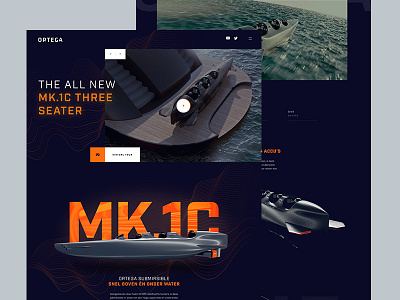 Ortega - Full concept color dark design interactive layout motion orange ui ux website