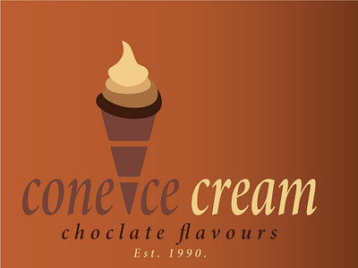 cone ice cream logo branding illustration logo logo design branding