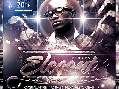 PSD Elegant Fridays Flyer Template abstract club club flyer cool flyer cool flyer backgrounds cool flyer template dance disco dj entertainment flyer midnight music nightclub party advertisements party flyer party templates popular flyers poster print psd fly psd flyers