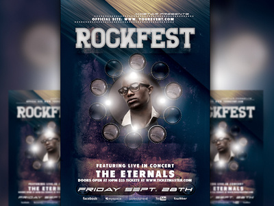 PSD Rockfest Flyer Template concert flyer cool flyer cool flyer backgrounds cool flyer template grunge hardrock hiphop metal music party advertisements party flyer party templates popular flyers poster template print psd flyer template psd flyers rnb rock rock festival style