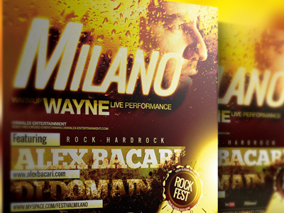 Festival Poster/Flyer Template (PSD Download) social 3d text effect free psd psd festival flyer promote advertisement poster hardrock rock