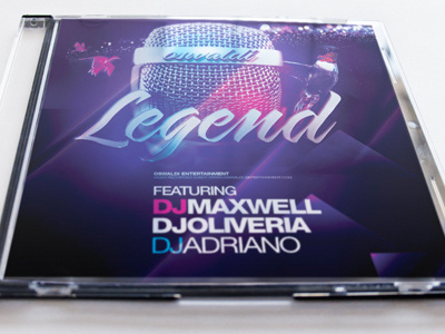 PSD Legend Flyer + Mixtape Cover 3d text abstract advertisement branding club colorful concert cool cover template disco dj event