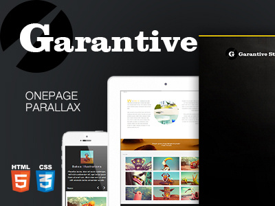 Garantive - Responsive Parallax Template $15 agency creative html interactive onepage parallax portfolio professional responsive showcase site template