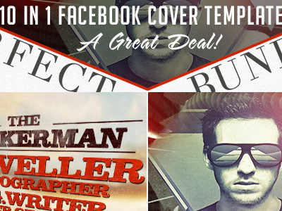 Facebook Timeline Bundle - A Great Deal! 3d banner facebook cover minimalistic photo effect portfolio profile cover psd social timeline