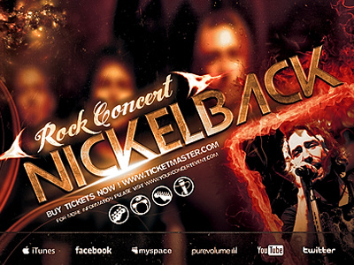 Concert Flyer -PSD- bigbang concert dj festival flyer music nickelback party poster print psd rock