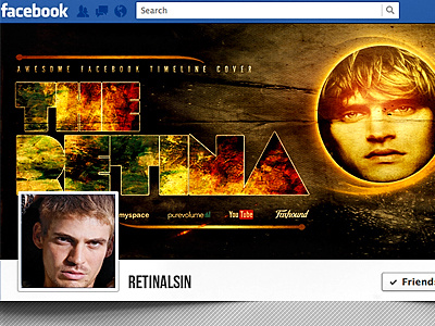 PSD Stylish Facebook Timeline Cover