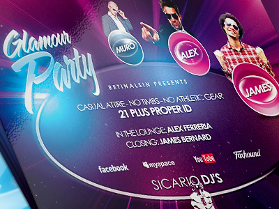 PSD Glamour Party Flyer Template